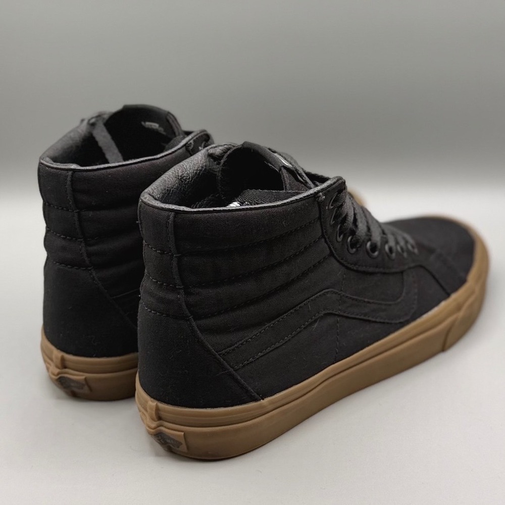 Vans Sk8-Hi Black Canvas Gum Sole High Top Sneakers Mens 10 721356 Skater - Picture 3 of 16